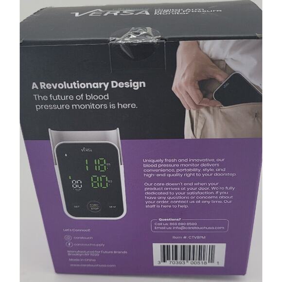 Care Touch VERSA Digital Arm Blood Pressure Monitor - NEW SEALED - Picture 6 of 9